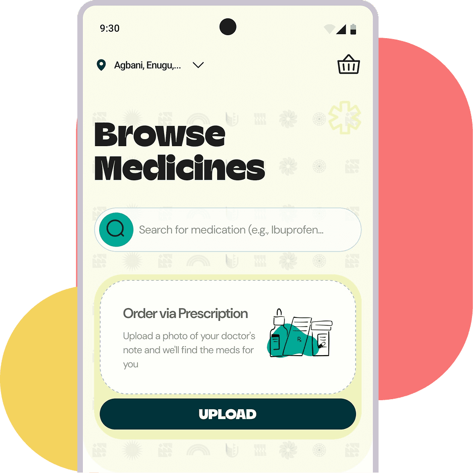 preview of the app homepage