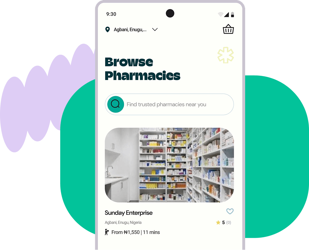 preview of the app homepage